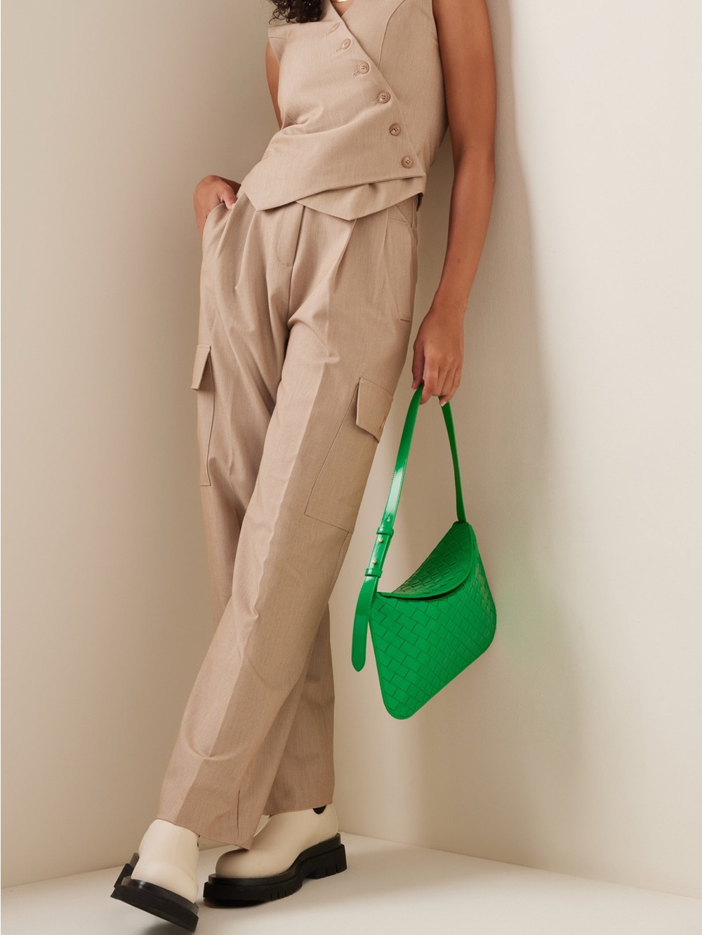 The Frankie Shop Maesa Pleated Cargo Pants